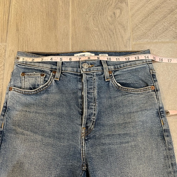 RE/DONE High Rise Ankle Crop in Mid 90s with Holes size 27 - Picture 9 of 13